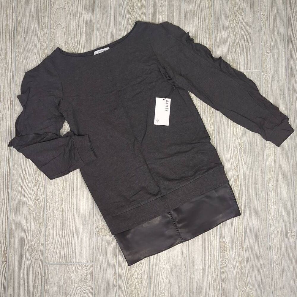 Bailey 44 Womens Small Pullover Top Black Long Sleeves Modal Stretch NWT